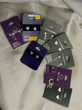 Claire's  lot 8 sterling silver earrings